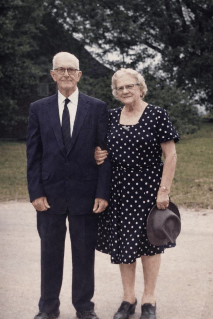 George and his sister Dora at the time of Edith's funeral