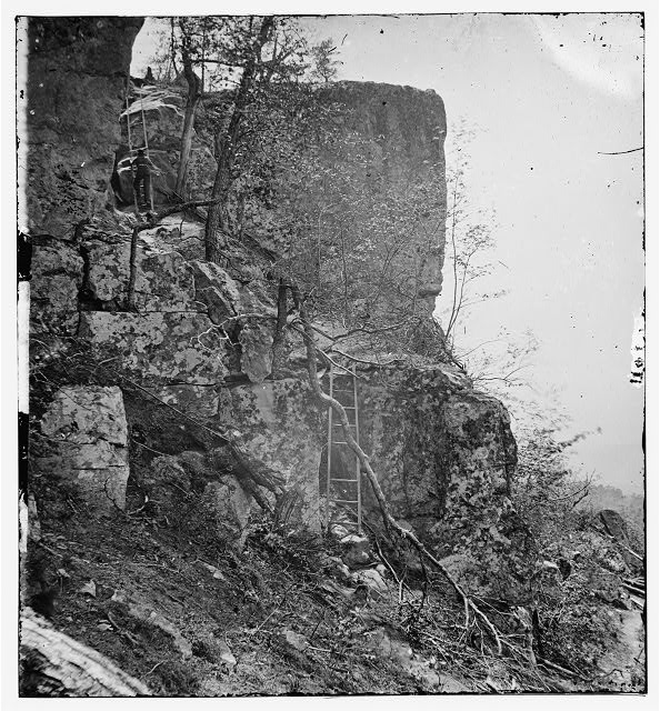 The challenging terrain on Lookout Mountain tackled by Oliver in November 1863